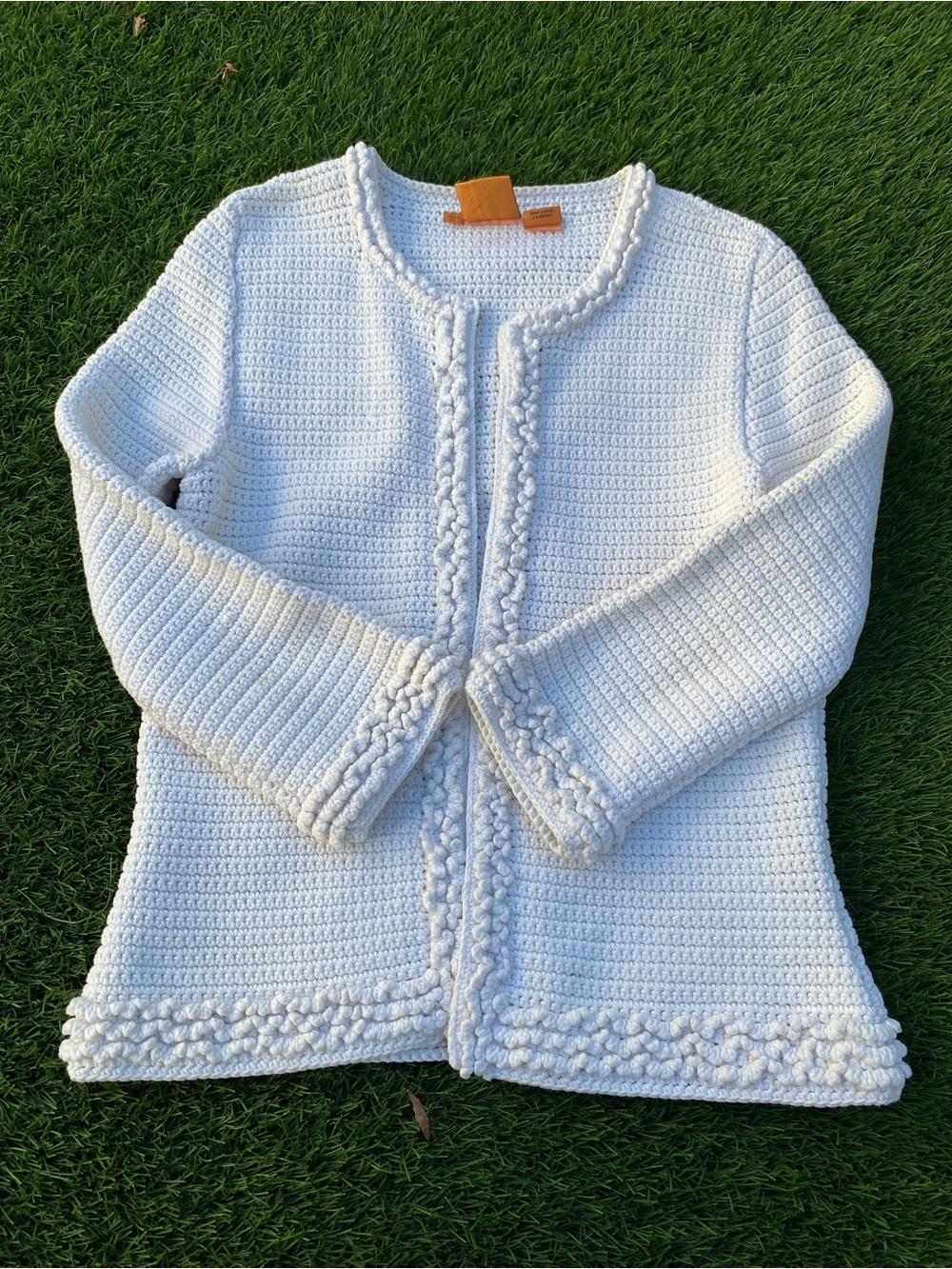 Women’s Cream Crochet Cardigan Sweater tory Burch